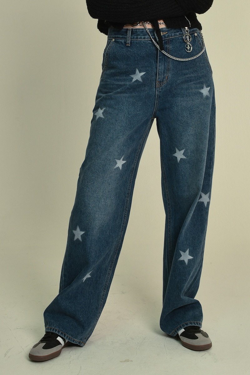 star denim pants (blue)